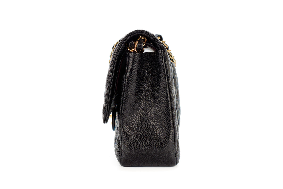 Chanel Medium Classic Flap Black Caviar Gold Hardware - view 4