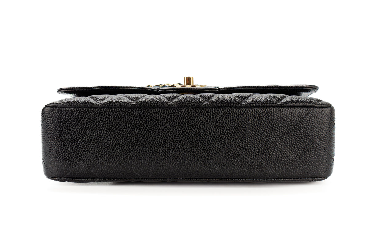 Chanel Medium Classic Flap Black Caviar Gold Hardware - view 6