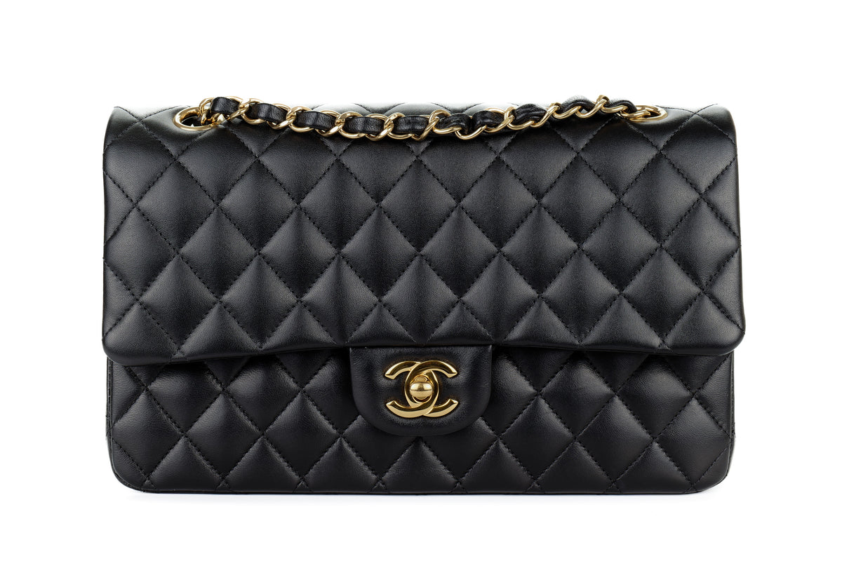 Chanel Medium Classic Flap Black Lambskin Gold Hardware - view 1