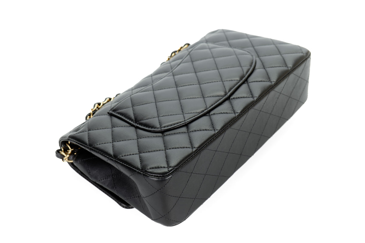 Chanel Medium Classic Flap Black Lambskin Gold Hardware - view 18