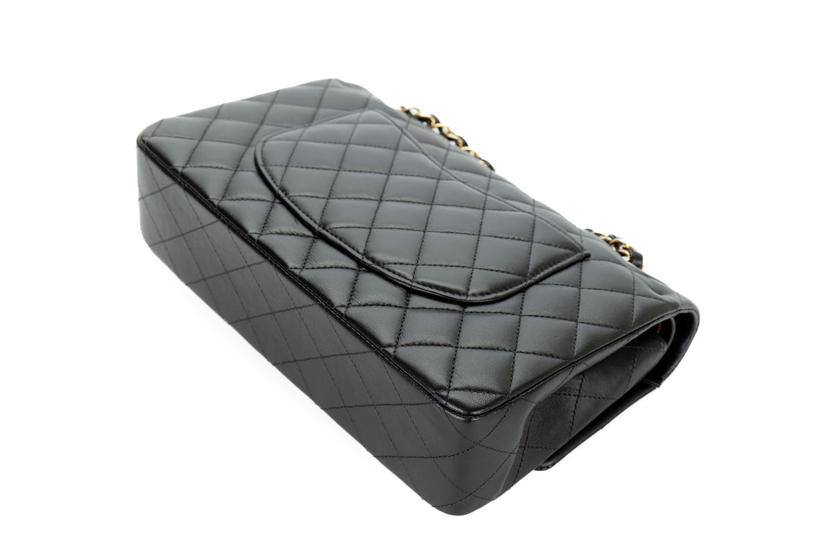Chanel Medium Classic Flap Black Lambskin Gold Hardware - view 19