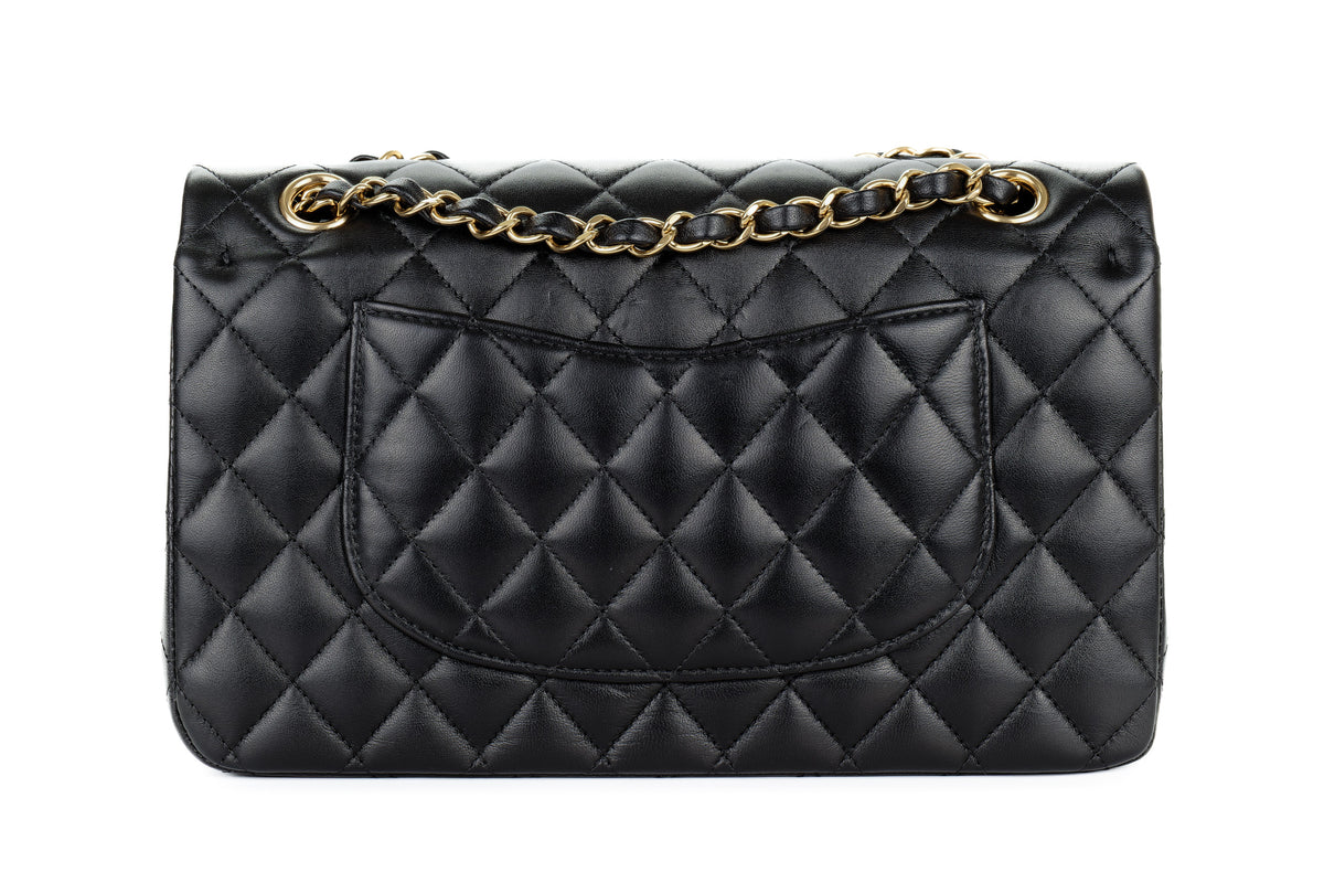 Chanel Medium Classic Flap Black Lambskin Gold Hardware - view 3