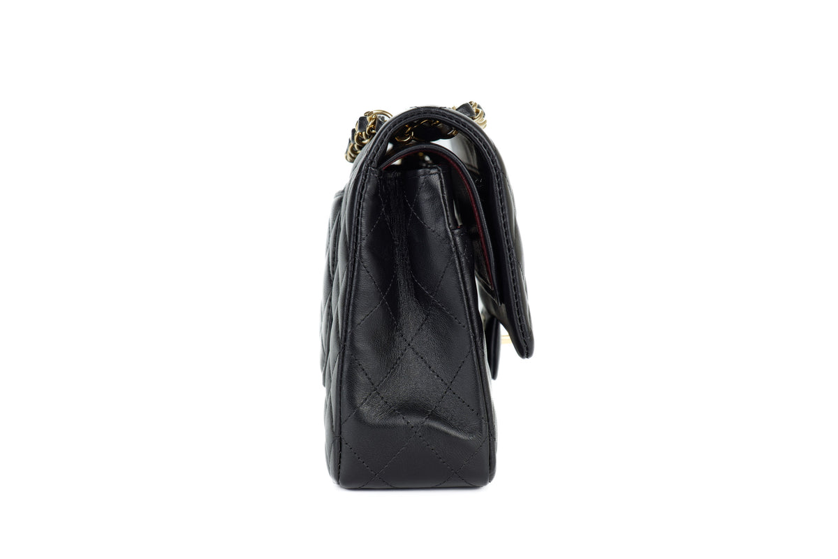 Chanel Medium Classic Flap Black Lambskin Gold Hardware - view 5
