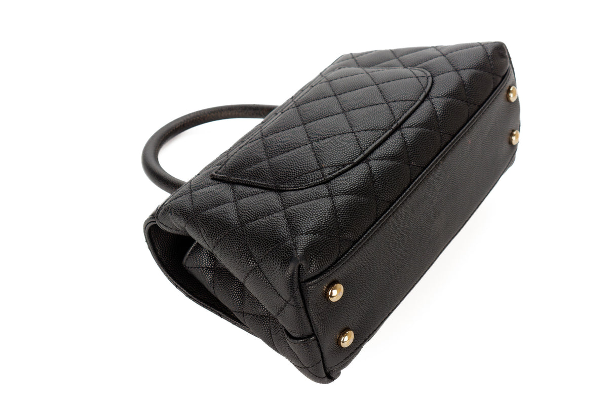 Chanel Small Coco Handle Black Caviar Gold Hardware - view 13