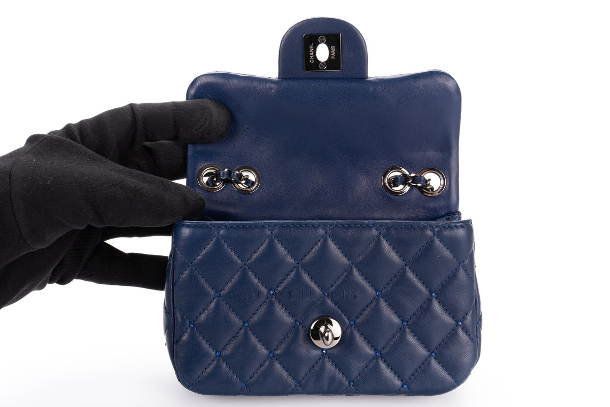 Chanel Mini Rectangular Bag Extra Limited Edition Swarovski Beads Blue - view 10