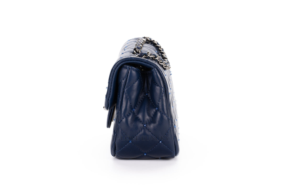 Chanel Mini Rectangular Bag Extra Limited Edition Swarovski Beads Blue - view 4