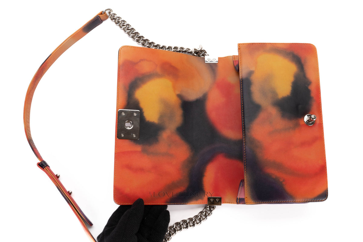 Chanel Boy Flower Power Multicolor Lambskin Silver Hardware - view 10