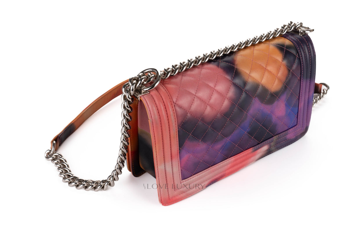 Chanel Boy Flower Power Multicolor Lambskin Silver Hardware - view 16