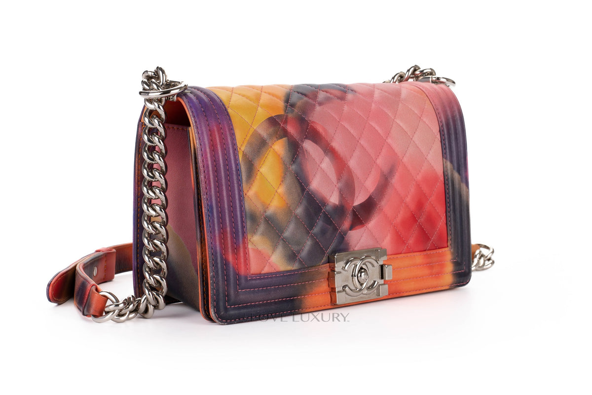 Chanel Boy Flower Power Multicolor Lambskin Silver Hardware - view 2