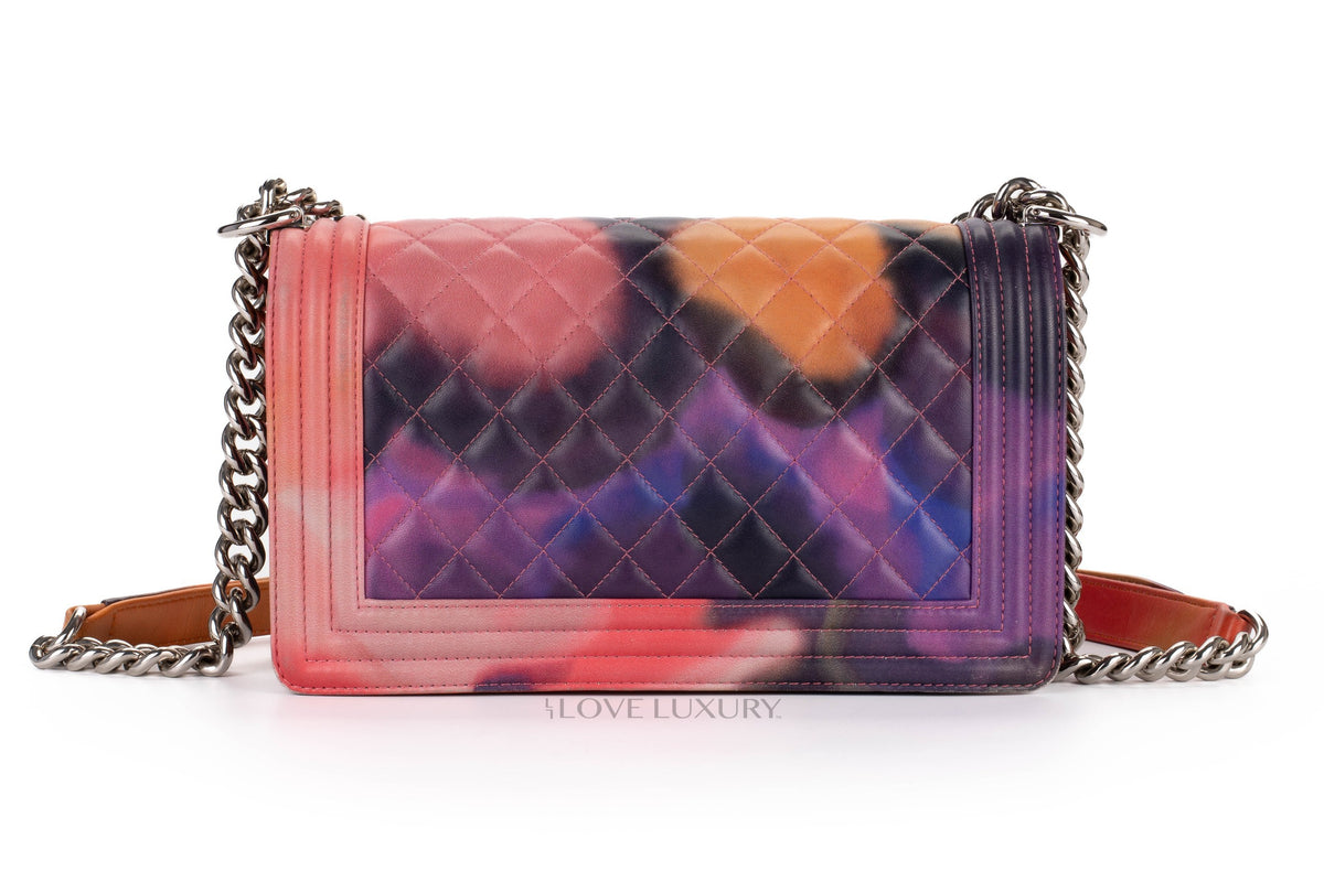 Chanel Boy Flower Power Multicolor Lambskin Silver Hardware - view 3