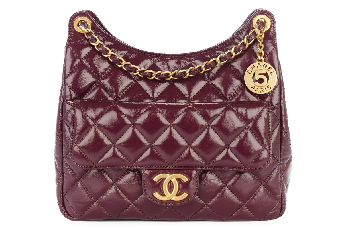 Chanel Hobo Purple Calfskin Gold Hardware - view 1