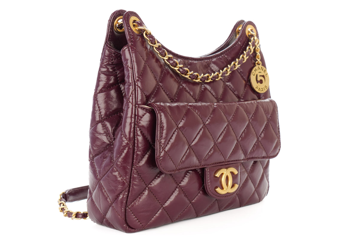 Chanel Hobo Purple Calfskin Gold Hardware - view 2