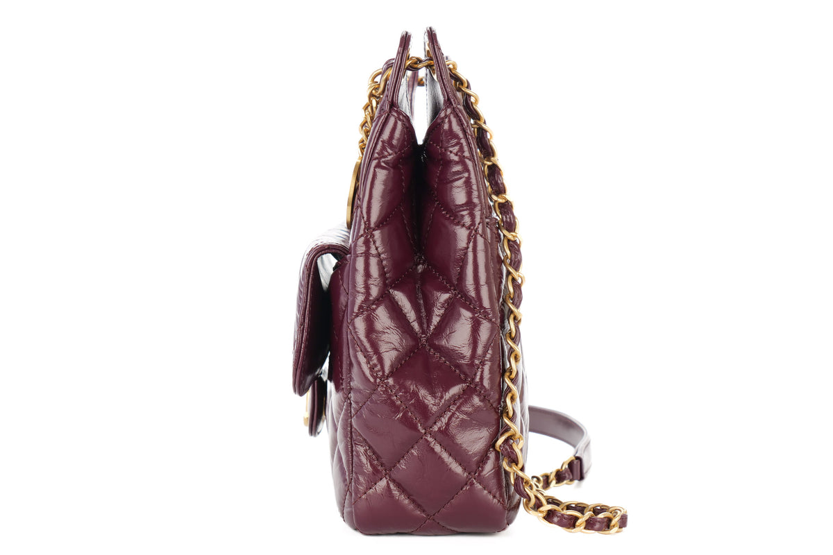 Chanel Hobo Purple Calfskin Gold Hardware - view 4