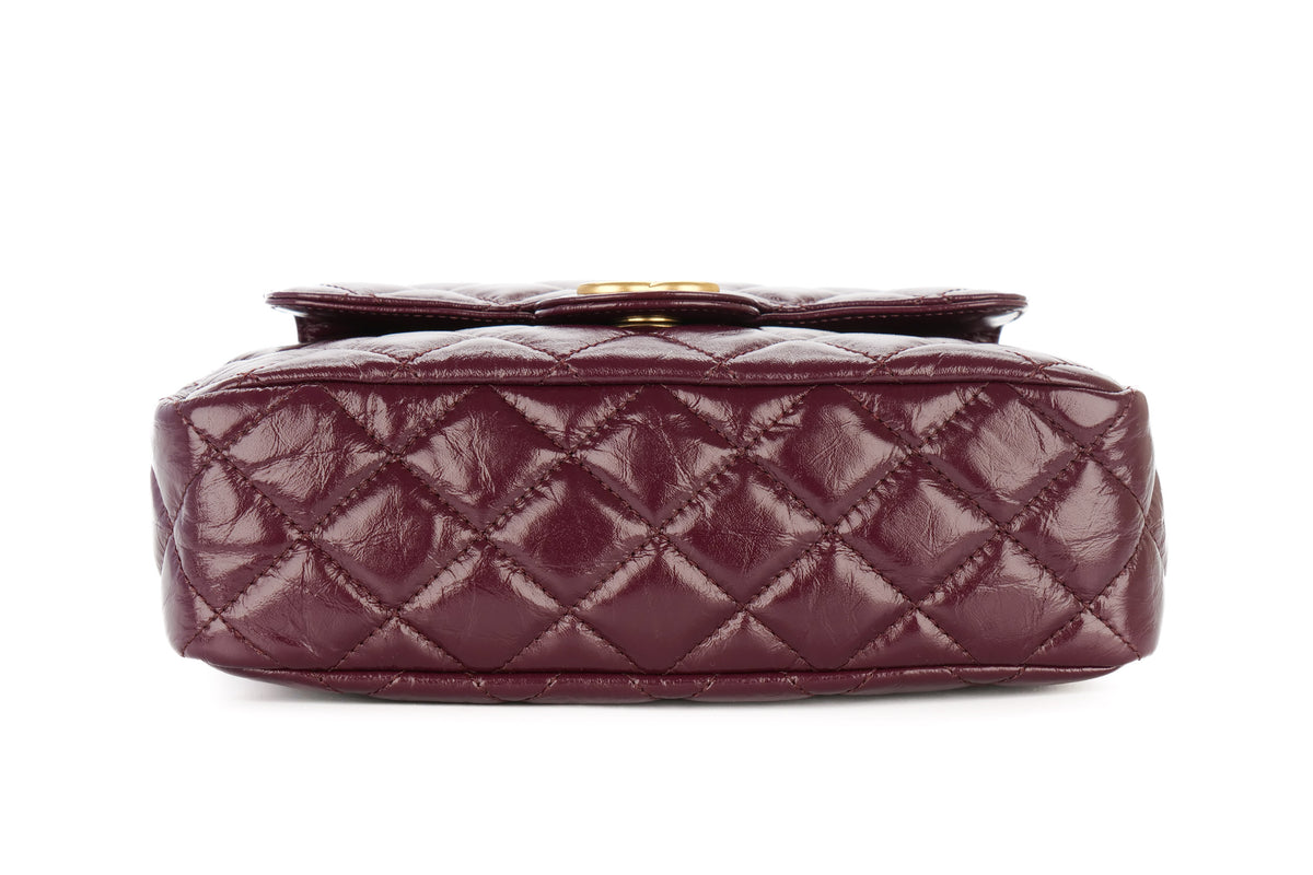 Chanel Hobo Purple Calfskin Gold Hardware - view 6