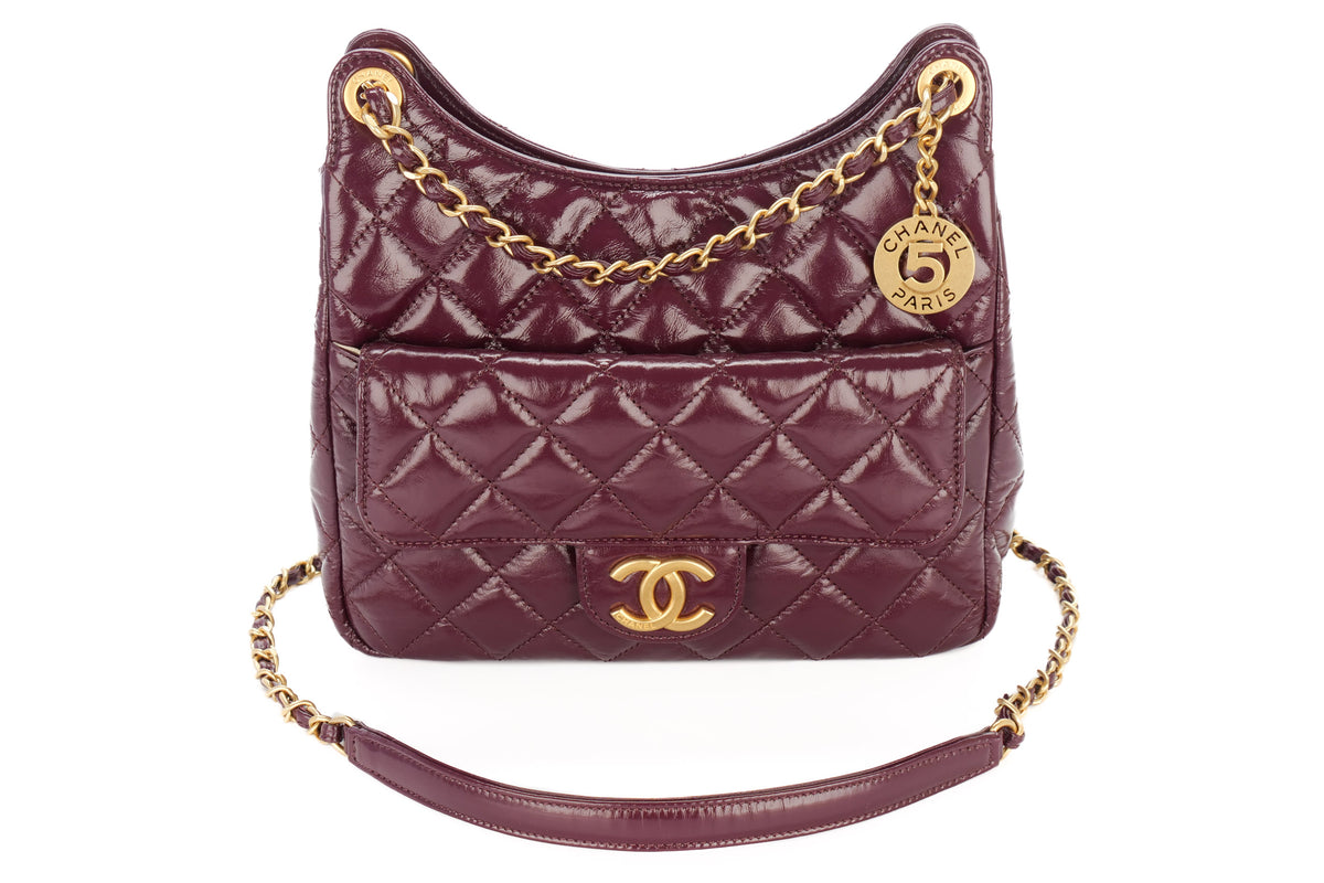 Chanel Hobo Purple Calfskin Gold Hardware - view 8