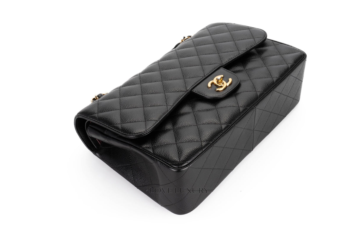 Chanel Jumbo Classic Flap Black Caviar Gold Hardware - view 11