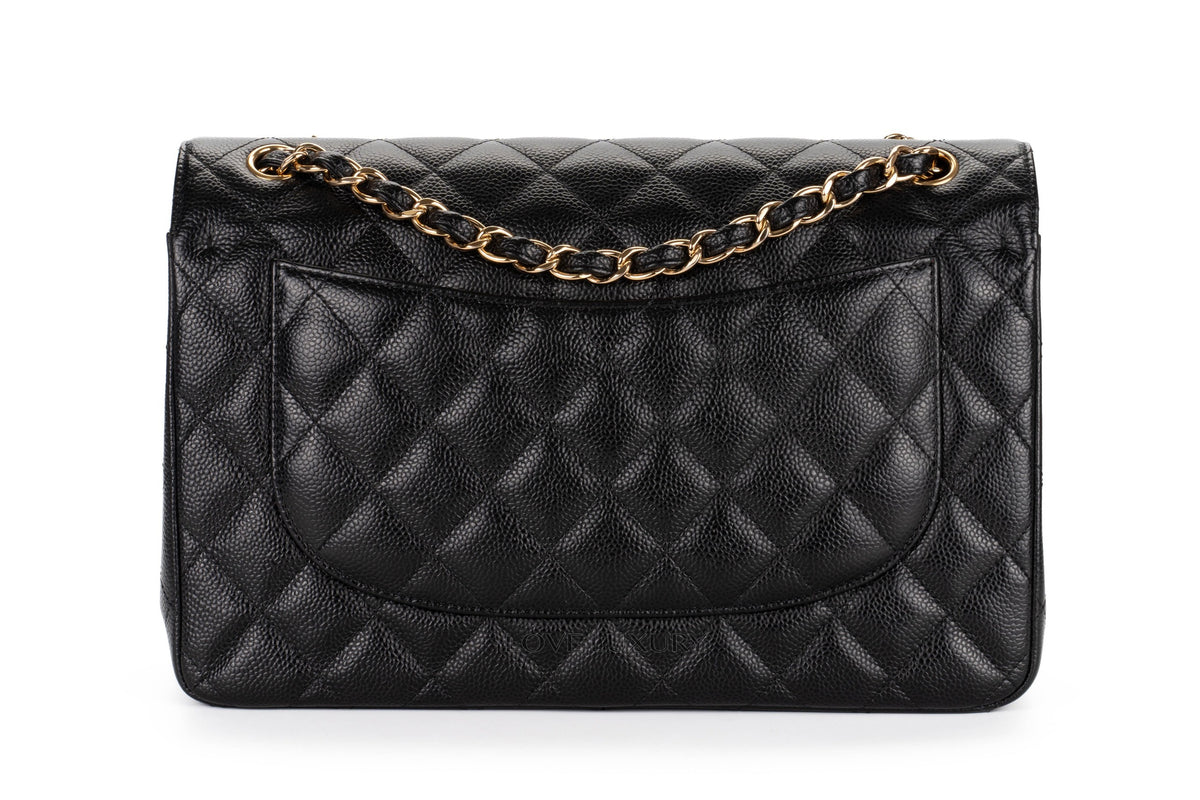 Chanel Jumbo Classic Flap Black Caviar Gold Hardware - view 3