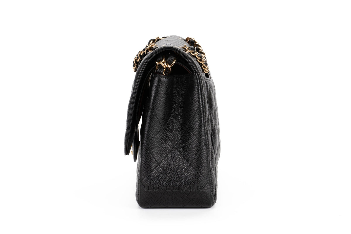 Chanel Jumbo Classic Flap Black Caviar Gold Hardware - view 4