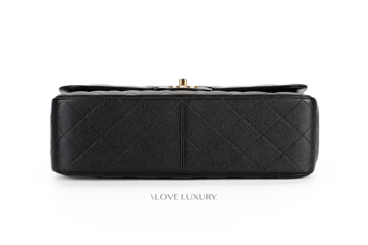 Chanel Jumbo Classic Flap Black Caviar Gold Hardware - view 6