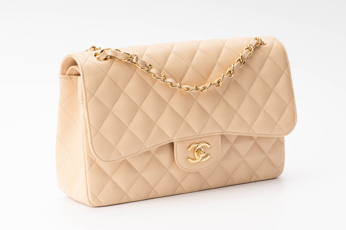 Chanel Jumbo Classic Flap Beige Clair Caviar - view 2