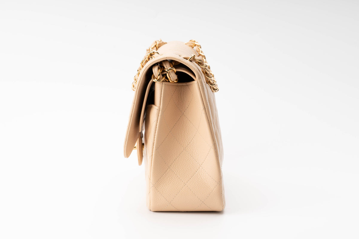 Chanel Jumbo Classic Flap Beige Clair Caviar - view 4
