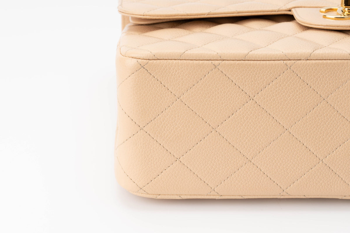 Chanel Jumbo Classic Flap Beige Clair Caviar - view 7