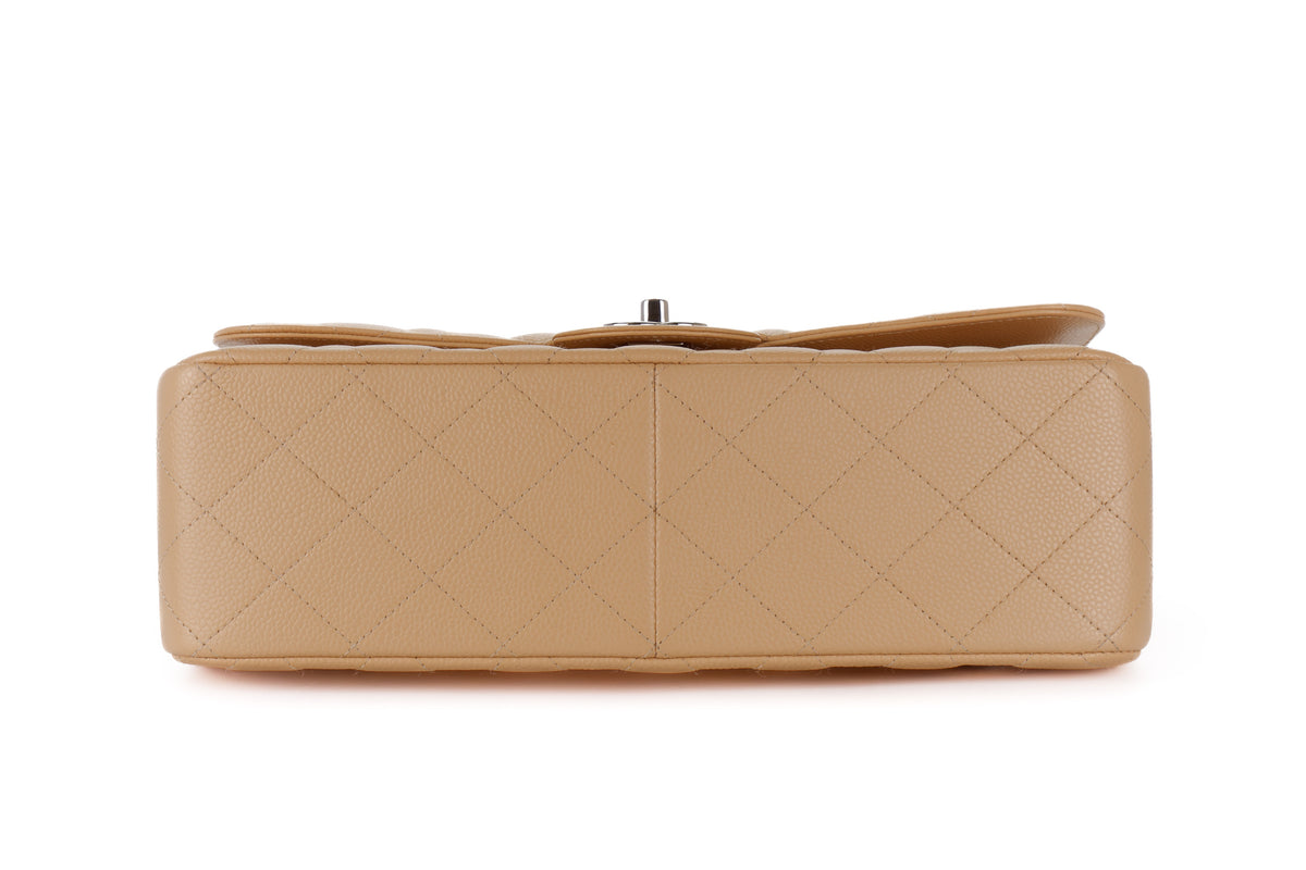 Chanel Jumbo Classic Flap Beige Caviar Silver Hardware - view 6