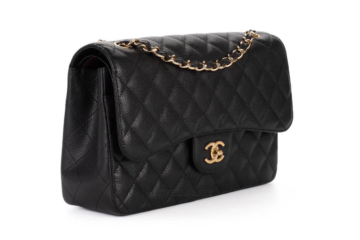 Chanel Jumbo Classic Flap Black Caviar Gold Hardware - view 2