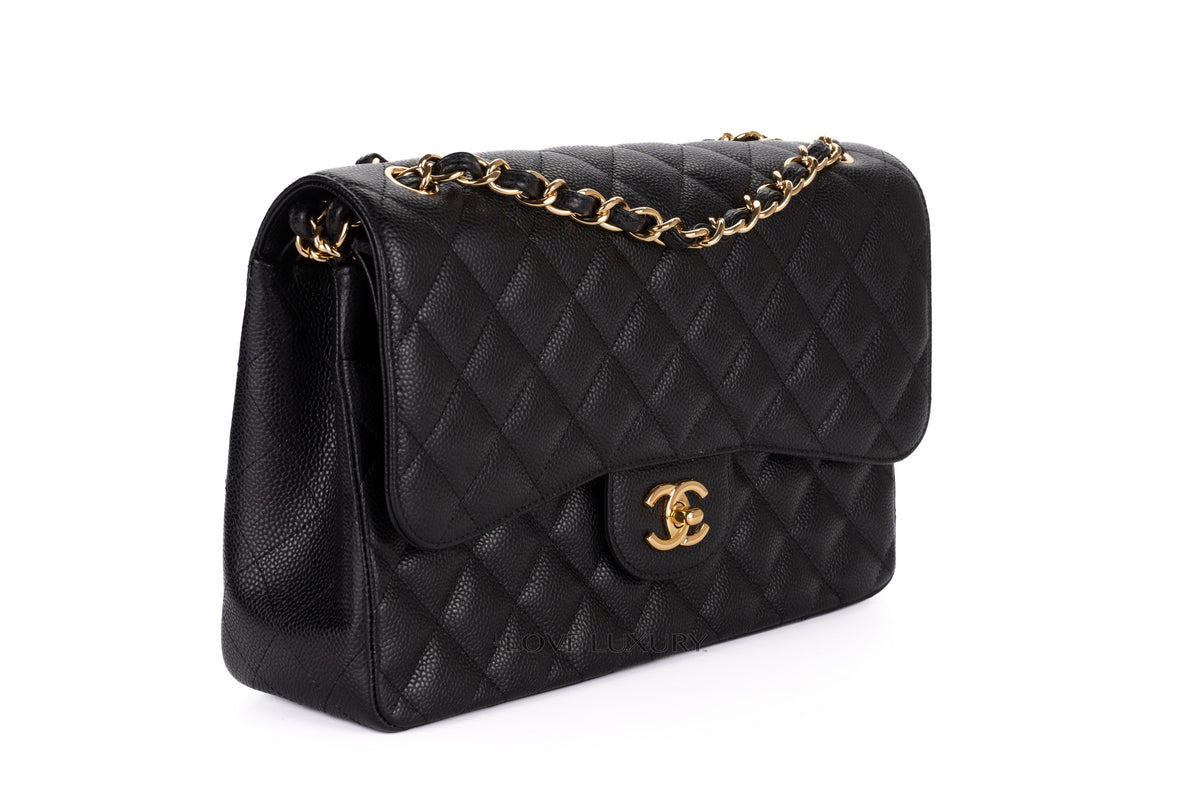 Chanel Jumbo Classic Flap Black Caviar Gold Hardware - view 2
