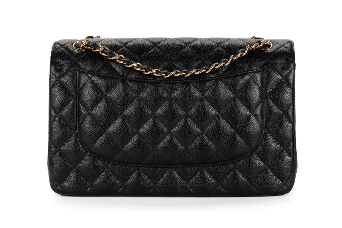 Chanel Jumbo Classic Flap Black Caviar Gold Hardware - view 3