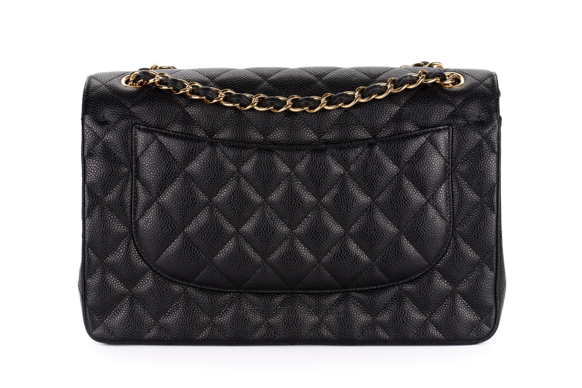 Chanel Jumbo Classic Flap Black Caviar Gold Hardware - view 3