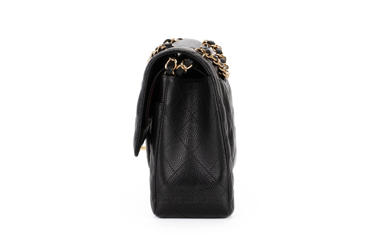 Chanel Jumbo Classic Flap Black Caviar Gold Hardware - view 4