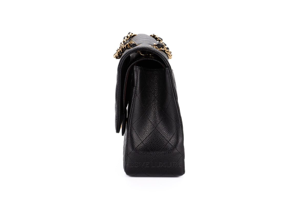 Chanel Jumbo Classic Flap Black Caviar Gold Hardware - view 4