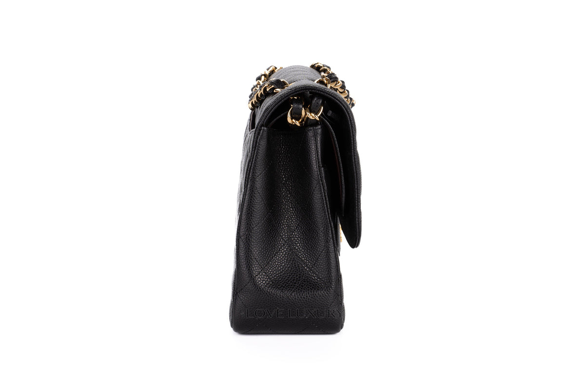 Chanel Jumbo Classic Flap Black Caviar Gold Hardware - view 5