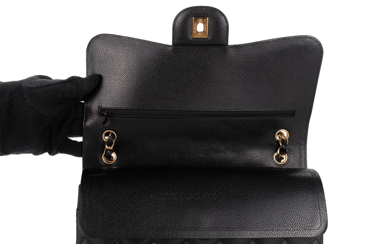 Chanel Jumbo Classic Flap Black Caviar Gold Hardware - view 9