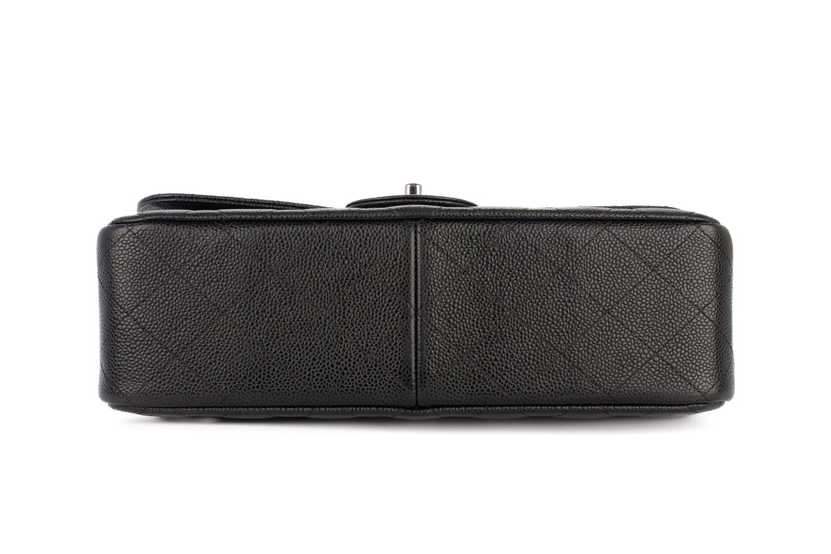 Chanel Jumbo Classic Flap Black Caviar Silver Hardware - view 6