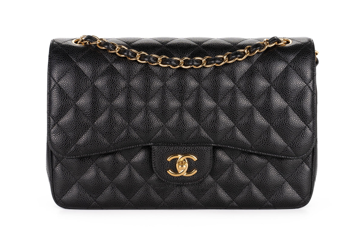 Chanel Jumbo Classic Flap Black Caviar Gold Hardware - view 1