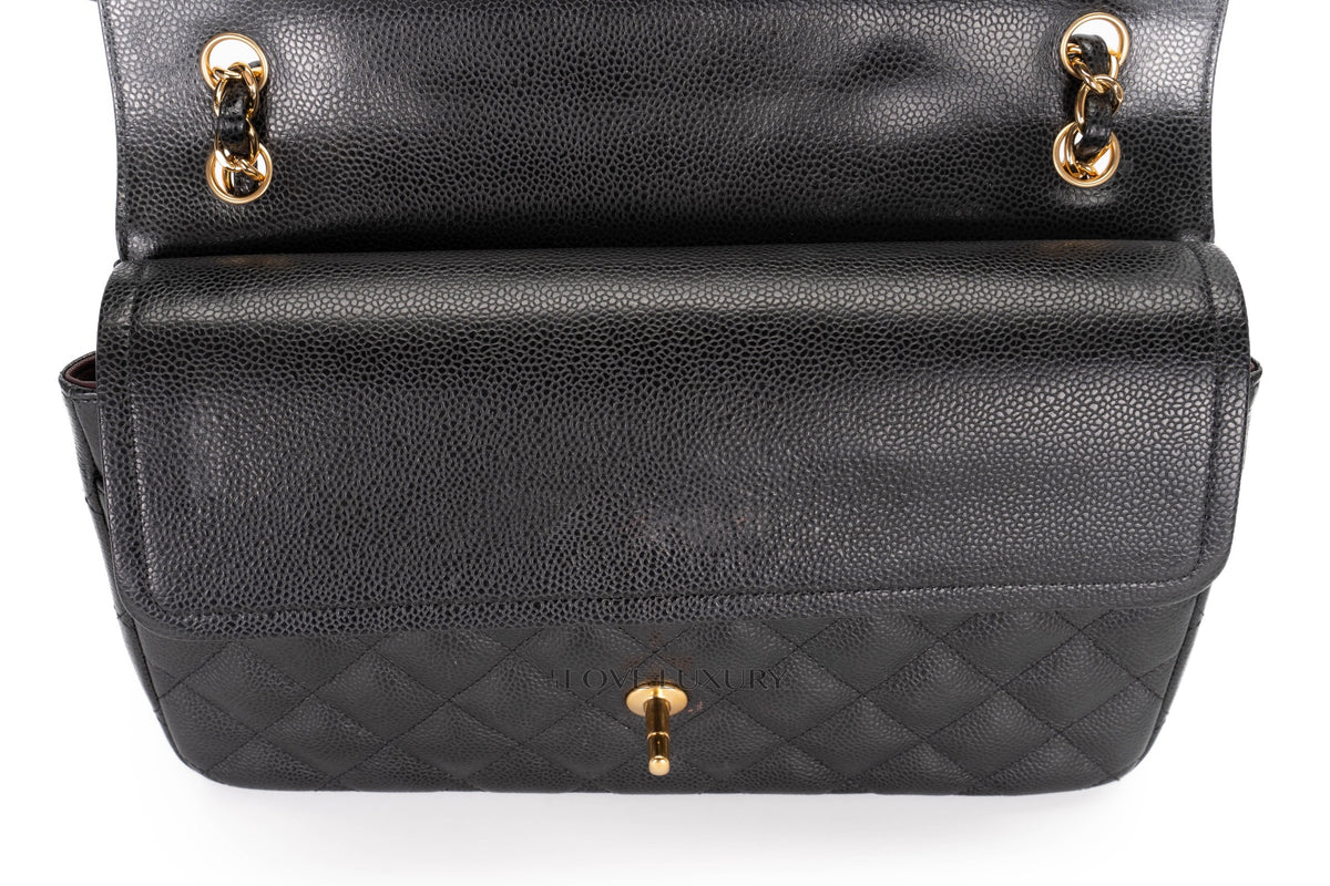 Chanel Jumbo Classic Flap Black Caviar Gold Hardware - view 12