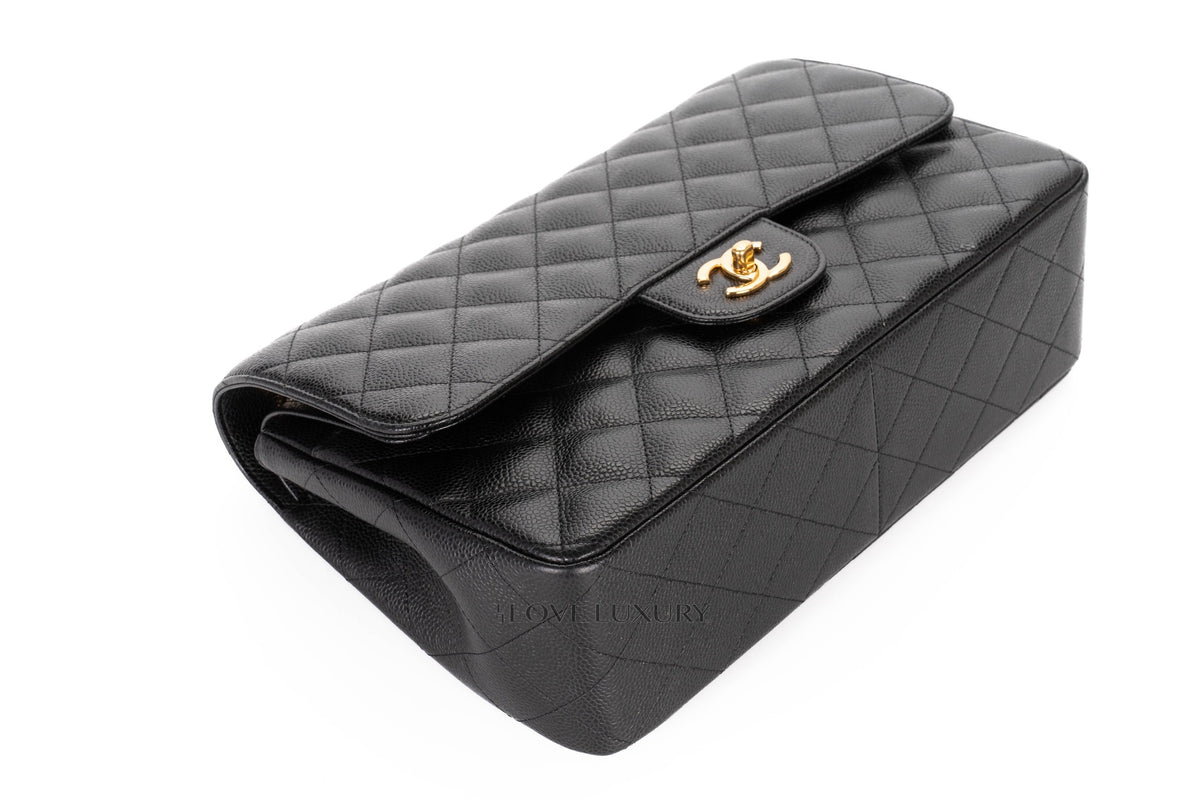 Chanel Jumbo Classic Flap Black Caviar Gold Hardware - view 13