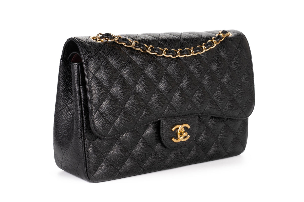 Chanel Jumbo Classic Flap Black Caviar Gold Hardware - view 2