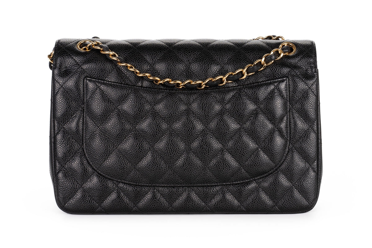 Chanel Jumbo Classic Flap Black Caviar Gold Hardware - view 3