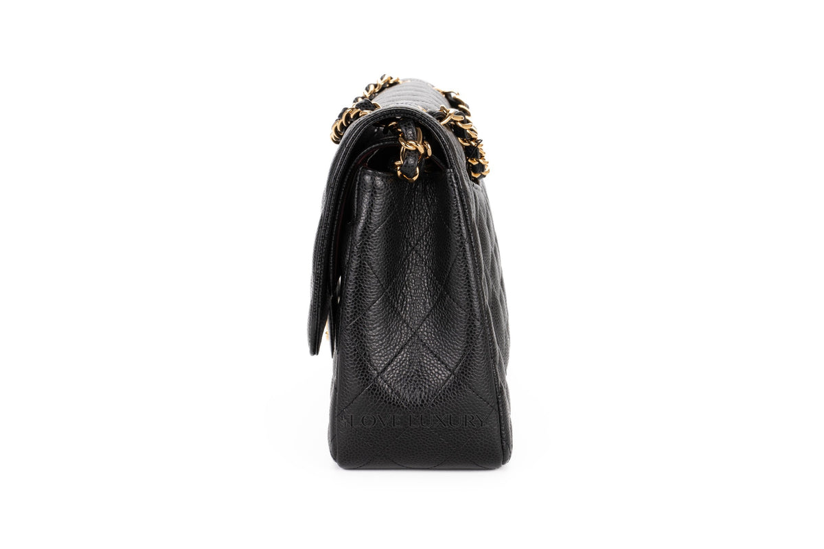 Chanel Jumbo Classic Flap Black Caviar Gold Hardware - view 4