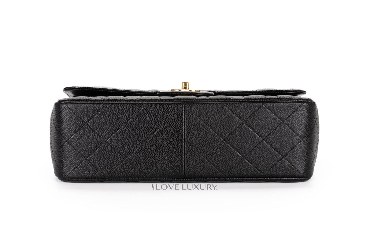 Chanel Jumbo Classic Flap Black Caviar Gold Hardware - view 6