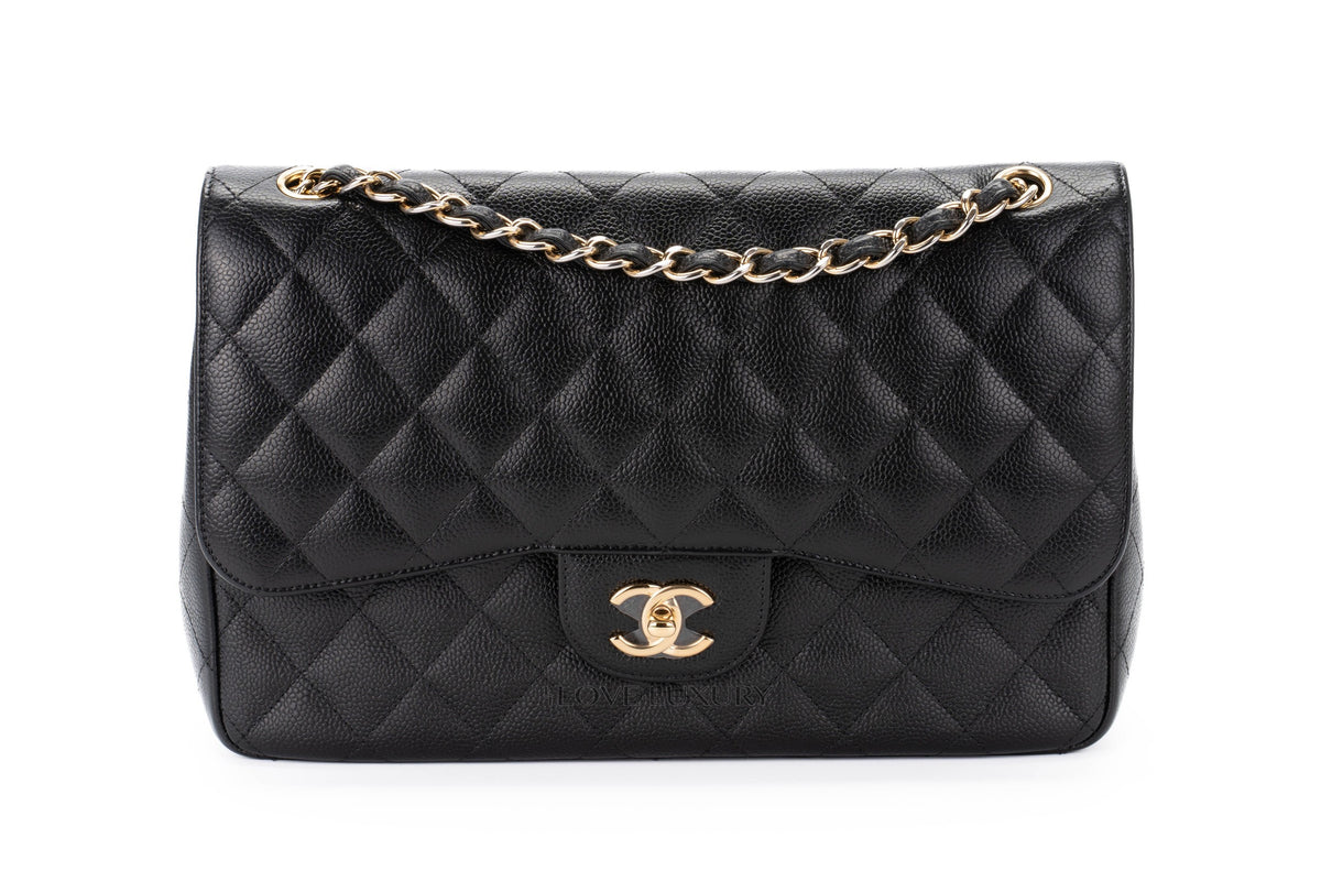 Chanel Medium Classic Flap Black Caviar Gold Hardware - view 1