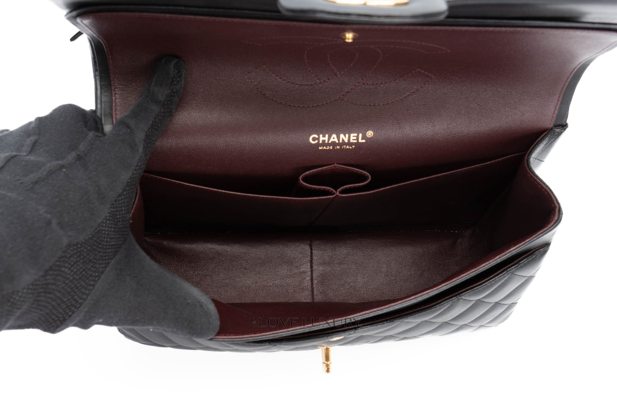 Chanel Jumbo Classic Flap Black Lambskin Gold Hardware - view 12