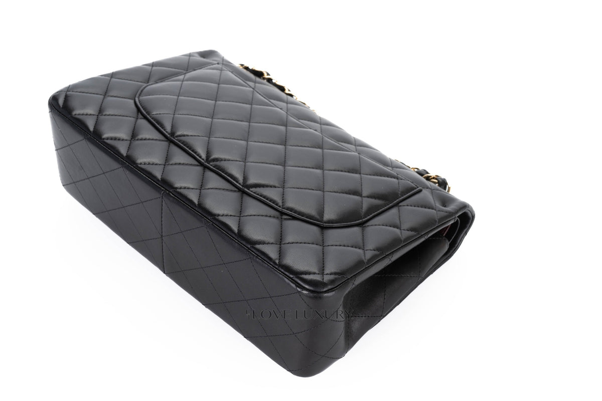 Chanel Jumbo Classic Flap Black Lambskin Gold Hardware - view 16