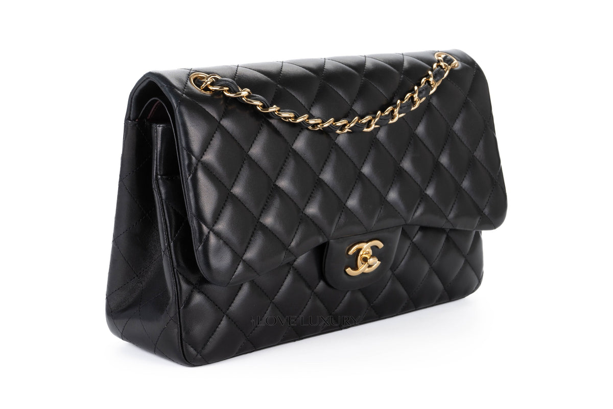 Chanel Jumbo Classic Flap Black Lambskin Gold Hardware - view 2