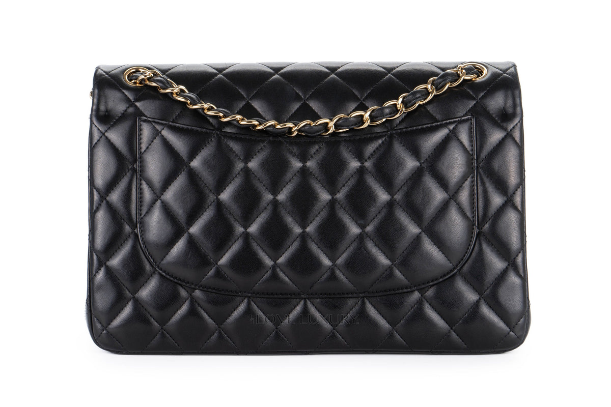 Chanel Jumbo Classic Flap Black Lambskin Gold Hardware - view 3