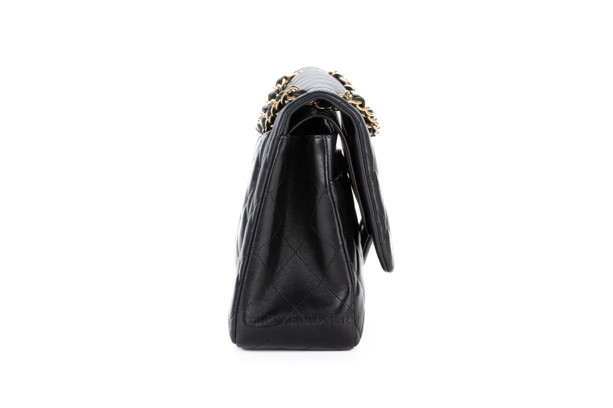 Chanel Jumbo Classic Flap Black Lambskin Gold Hardware - view 5