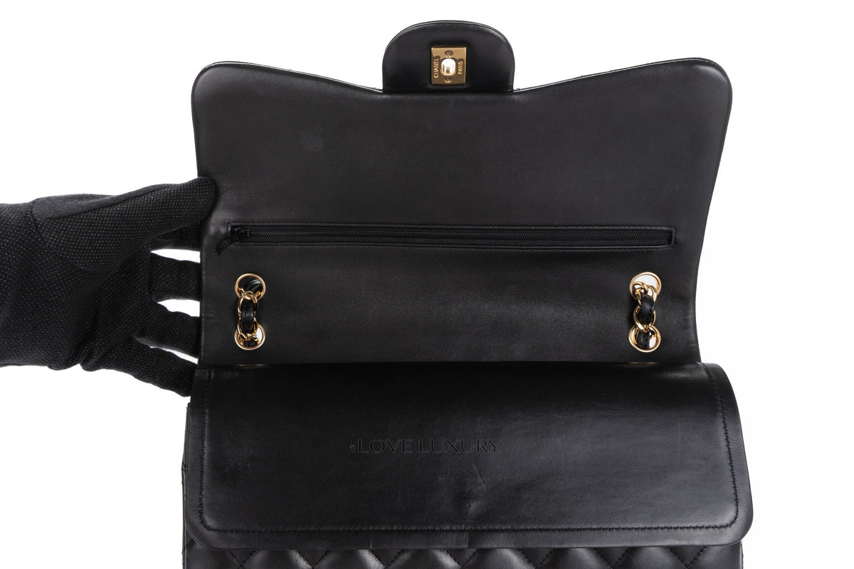 Chanel Jumbo Classic Flap Black Lambskin Gold Hardware - view 9